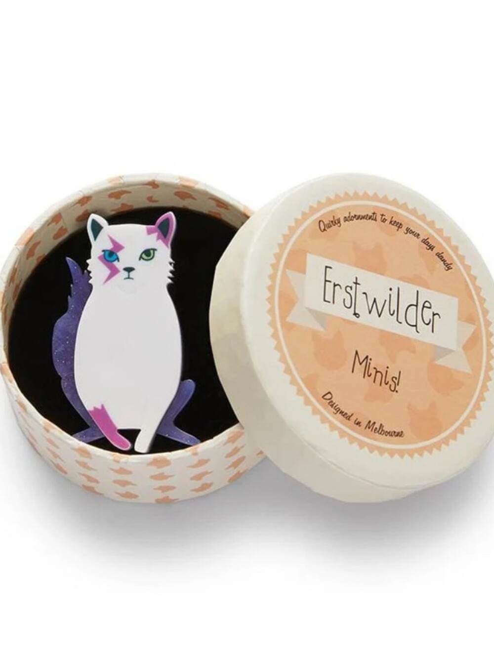 Erstwilder Mini Cat Brooch Rebel, Rebel Mini Brooch